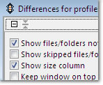 Differences Window Expanded Options: click to enlarge