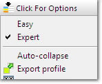 Profile Setup: Full Option List: click to enlarge