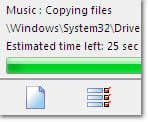SyncBackSE running a profile: click to enlarge