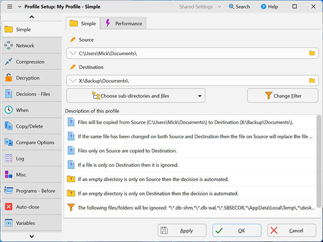 SyncBack Free v6.4.3.8 Screenshot